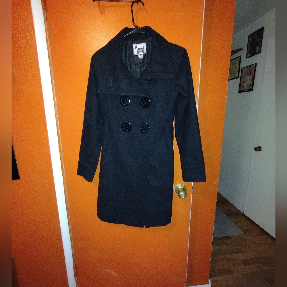 Woman's Black Wool Coat